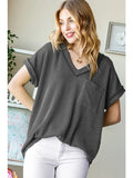 Solid Urban Ribbed Top
