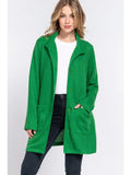 Long Sleeve High Neck Button Down Coat
