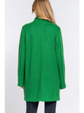 Long Sleeve High Neck Button Down Coat