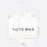 Faux Leather Small Tote Bag