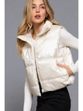 High Neck Zip Up Vest