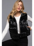 High Neck Zip Up Vest