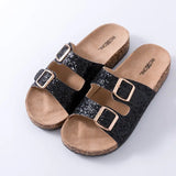 Roxoni Women's Gliters Comfort Flat Party Sandals