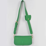 Faux Leather Crossbody Bag W/Mini Pouch