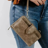 Jolie Crossbody Wallet with Boho Wrist Strap