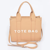 Faux Leather Small Tote Bag