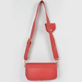 Faux Leather Crossbody Bag W/Mini Pouch