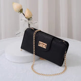 Turn Lock Crossbody Wallet