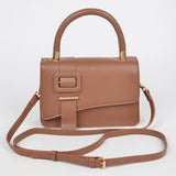 Faux Leather Flap Bag