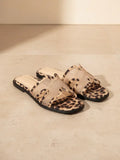 Britney Lace Mesh Sandals H-Cutout Square Toe Slides