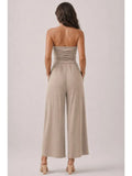 Tube Top W/Shirring Palazzo Romper