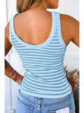 Ldc Stripe Ribbed Knit Slim Tank Top