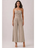 Tube Top W/Shirring Palazzo Romper