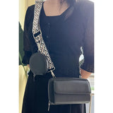 Vegan Leather Woven Weaved Crossbody Shoulder Bag