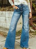 Dark Wash Tummy Control High Rise Flare Jeans