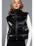 High Neck Zip Up Vest