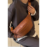 Vegan Leather Woven Atlas Crossbody Bum Bag
