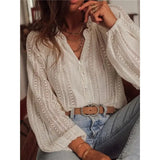 Fashion Loose Lace Long Sleeve Shirt